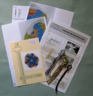This is what you get in a Miniature Christmas tree mat kit, available from www.janetgranger.co.uk