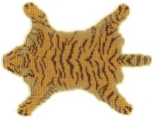A 'tiger-skin' rug for a doll's house (please note: no animals were harmed in the making of this rug!!)