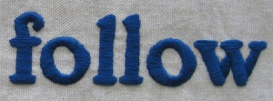 Each letter took about an hour to stitch